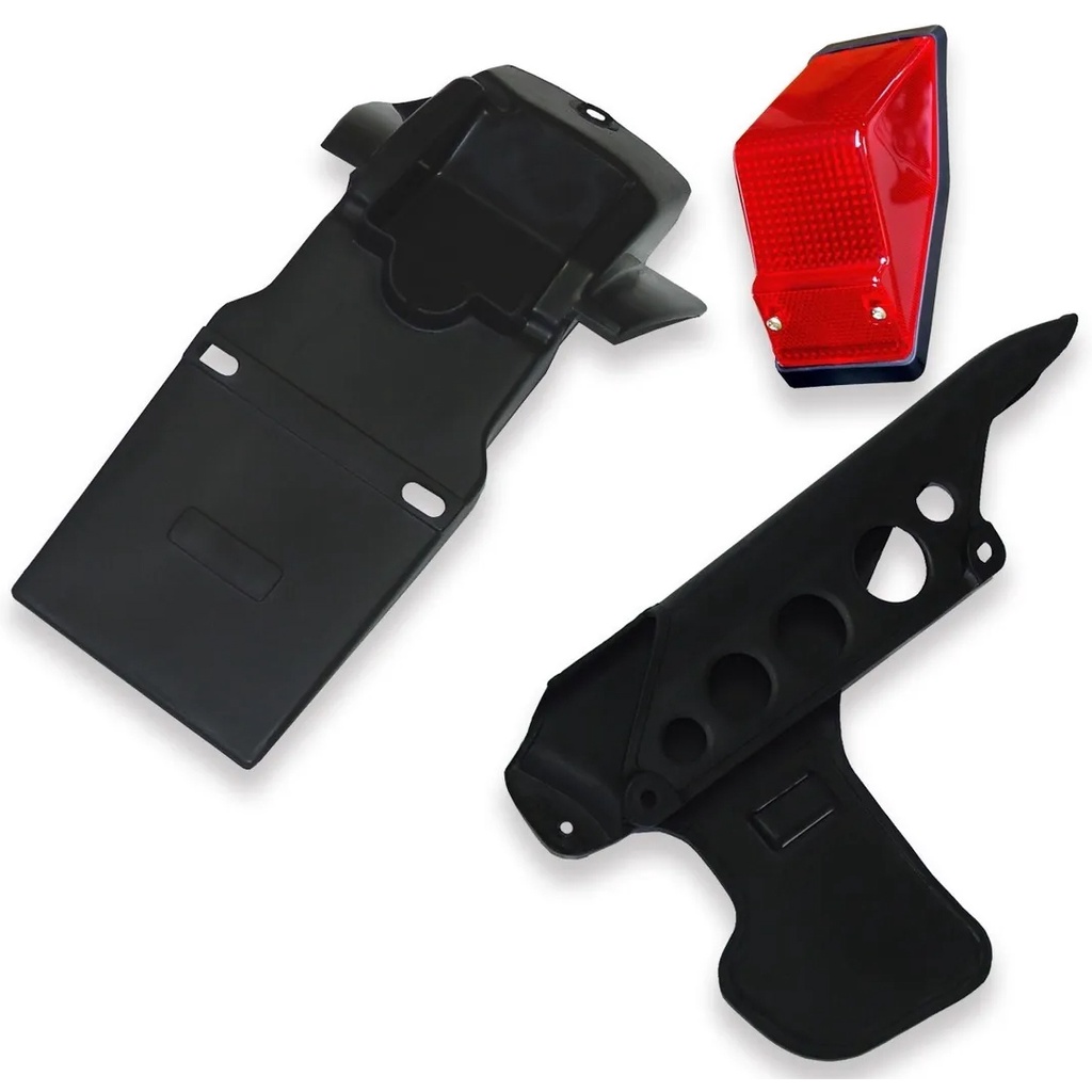 Kit Suporte Placa Lanterna Porta Corrente Xlr 125 Xr 200 Paramotos