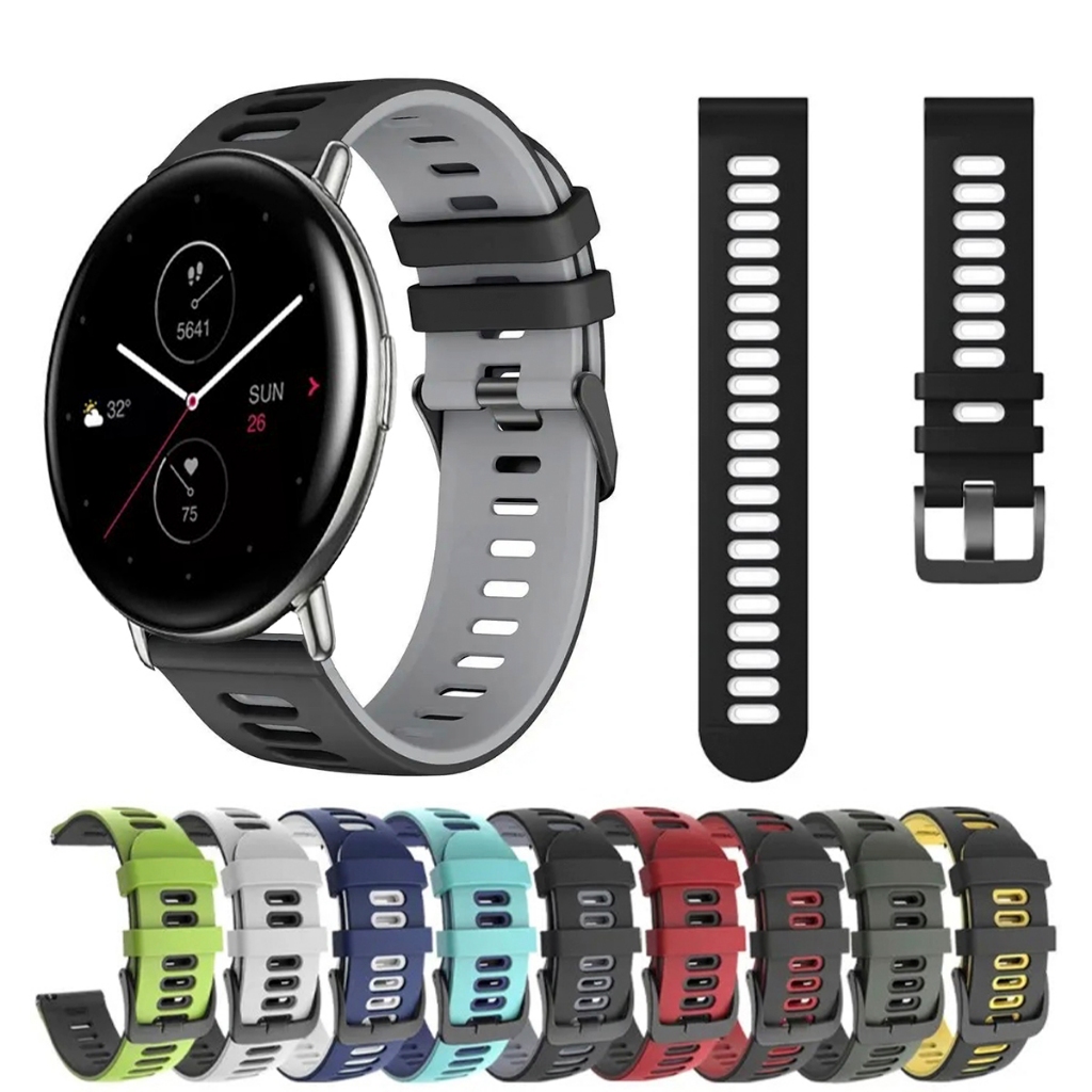 Pulseira 20mm de silicone SPORT para Smartwatch Amazfit Zepp E Round