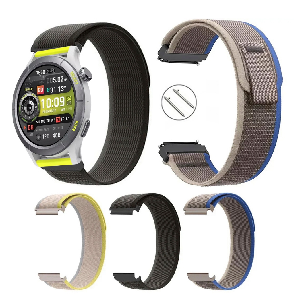 Pulseira 22mm Trail Loop de Nylon para Smartwatch Amazfit Cheetah Round A2294 de Engate Rapido
