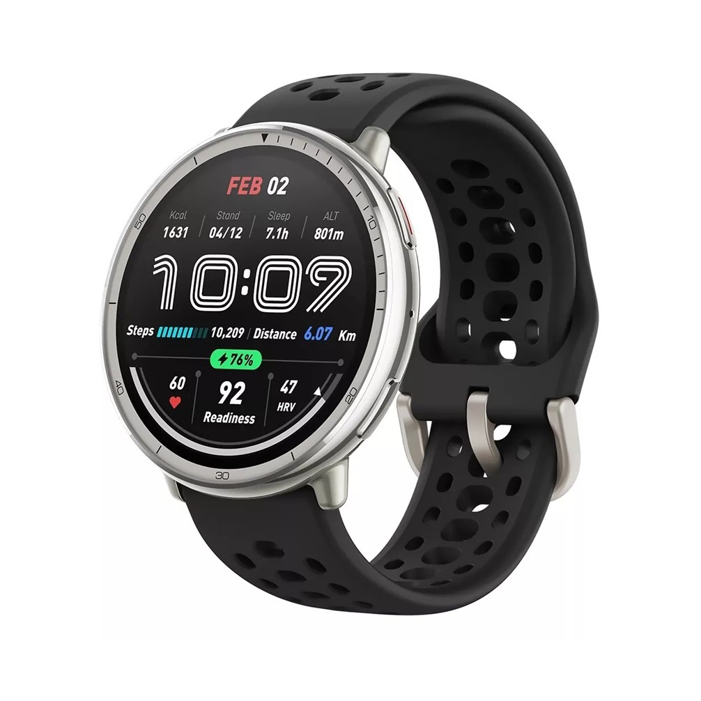 Smartwatch Amazfit Active 2, Aço Inoxidável, Tela Amoled 1,32, Round A2437- Preto