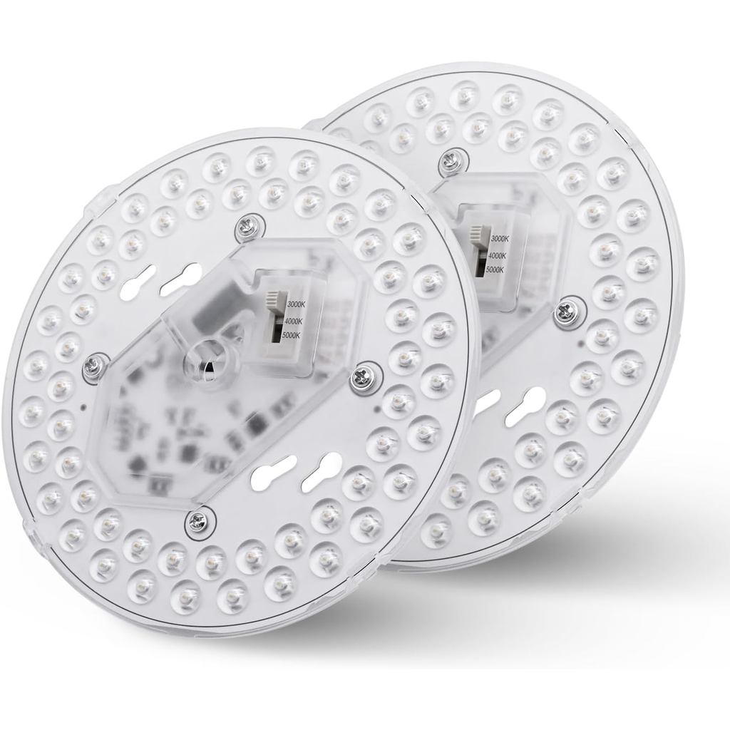 Kit de retrofit para motor de luz LED, 2 unidades, 6 polegadas, 24W, 2200Lm, 3CCT 3000K/4000K/5000K, com intensidade aju
