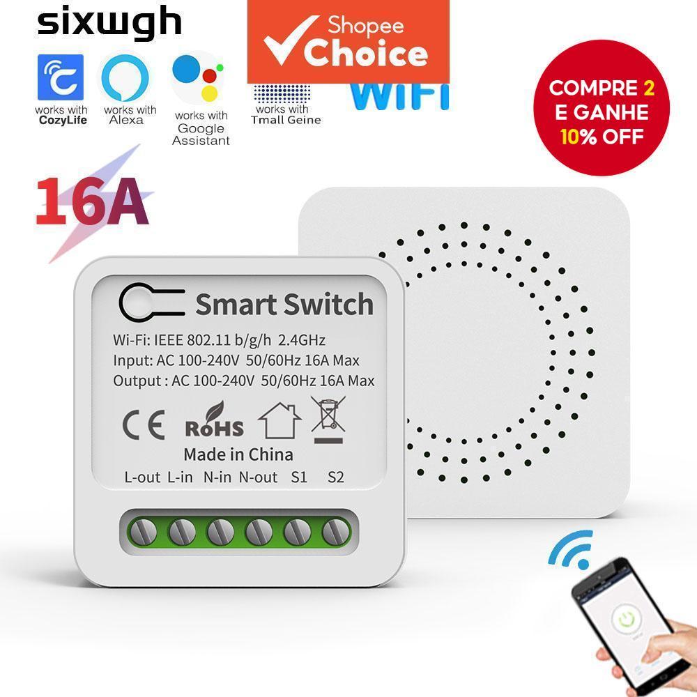 O Interruptor Temporizador WiFi Inteligente Funciona Com Alexa google home voice control