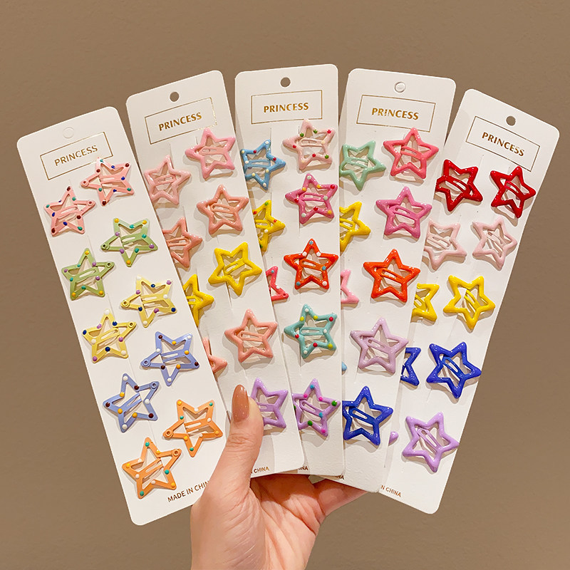 Grampos De Cabelo Sweet Star BB Para Meninas , Presilhas Laterais , Acessórios Diários Fofos Crianças