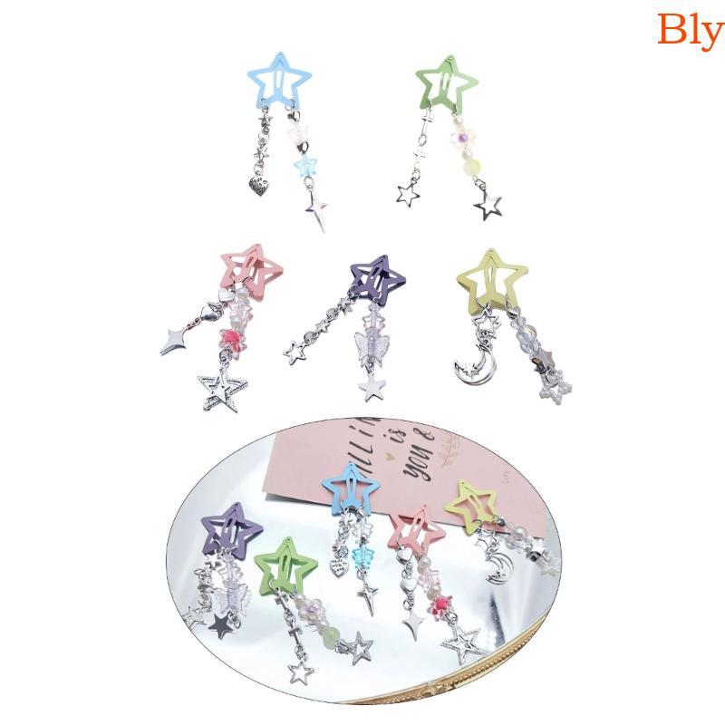 Bly Long Star Fringe Hairpin Sweet Hairclip Antiderrapante Metal