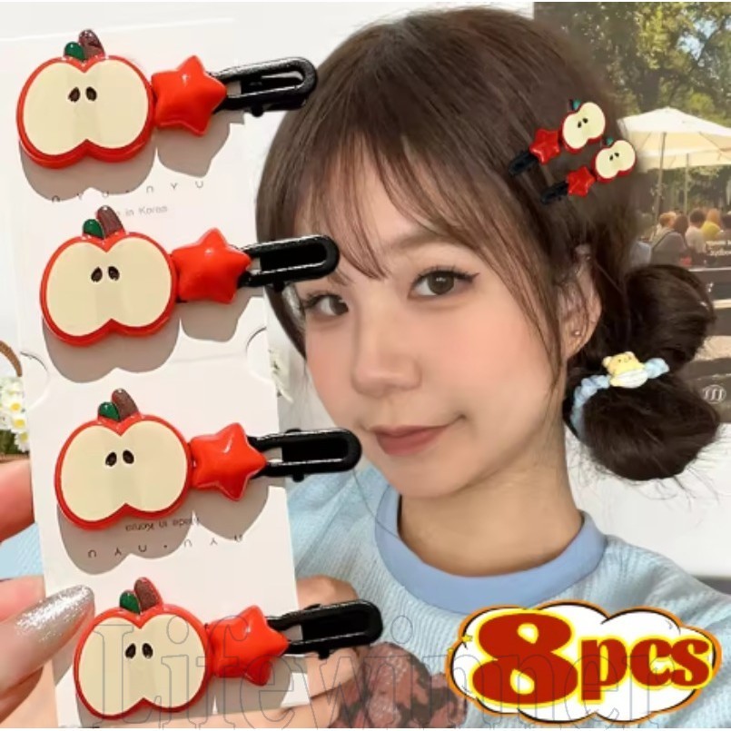 Grampos De Cabelo Em Formato De Maçãs Vermelhas-Headwear-Grampo Sweet Platypus Estrela Para Meninas Coreanas-Presilhas D