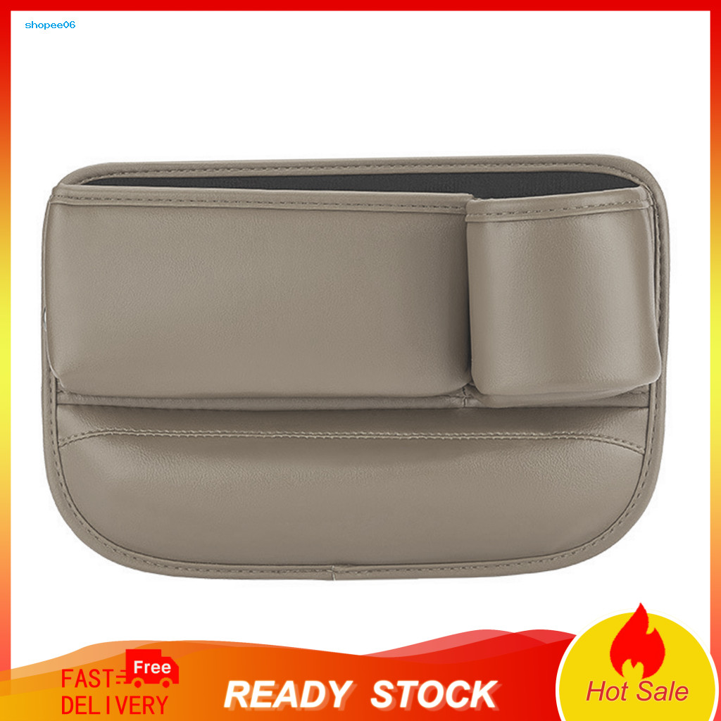 Center Console Storage Box Car Seat Gap Organizer with Cup Holder Large Capacity Waterproof Wear-resistant for Southeast