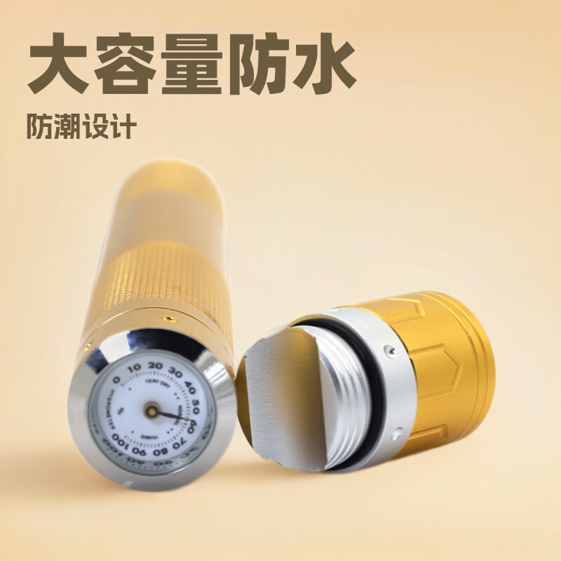 [Special offer] Cigar Humidity Tester Tube Hygrometer Cigar Drilling Tool Cigar Holder Large Capacity Waterproof and Moi