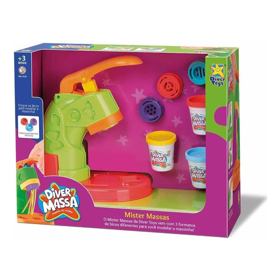 Diver Massa Mister Massa-Maquina de Massinha 8125 Divertoys Diversão Lembrança Dia Das Crianças Presente Barato