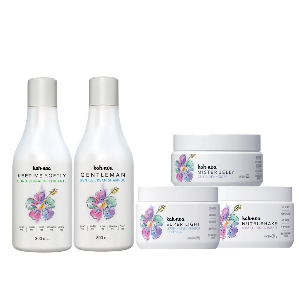 KIT KAH NOA SHAMP, COND, MISTER JELLY, NUTRI SHAKE, LEAVE IN 300g