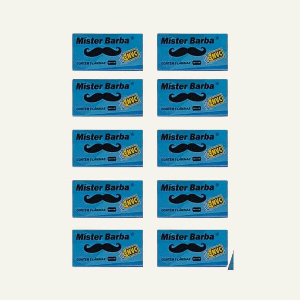 Míster Barba - 30 Laminas de Barbear Inoxidáveis N V C