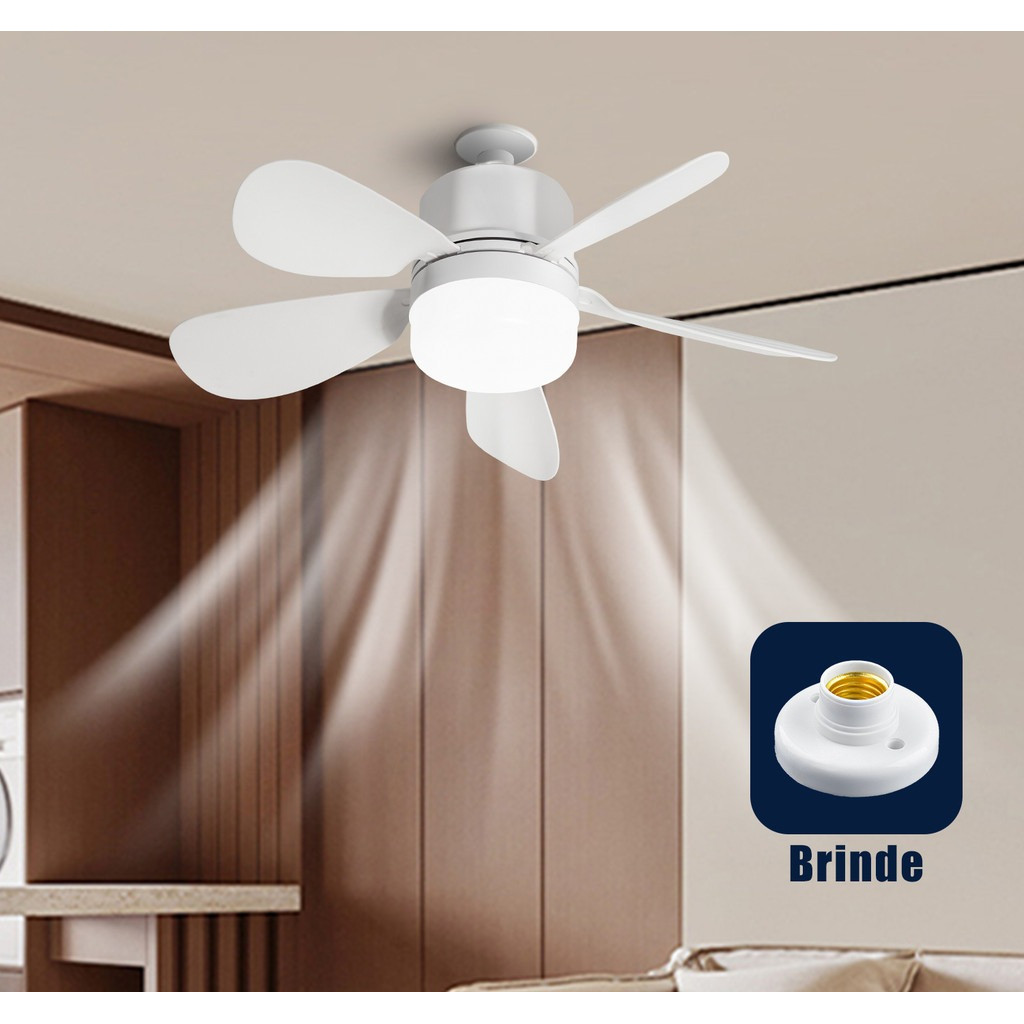 Ceiling Fan with Light Silent Remote Control Economical Easy Installation LED Bivolt E27