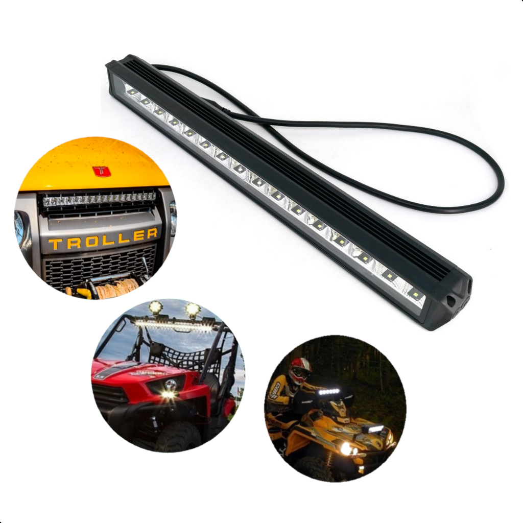 Barra de LED Farol Auxiliar Led 120W 8000 lumens 55cm BAR-120DUTY 4x4 Off-Road Pickup Caminhão