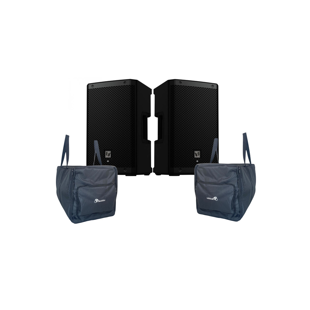 Kit 2 Caixas Ativas Electro-Voice ZLX-15P G2 1000W + 2 Bags