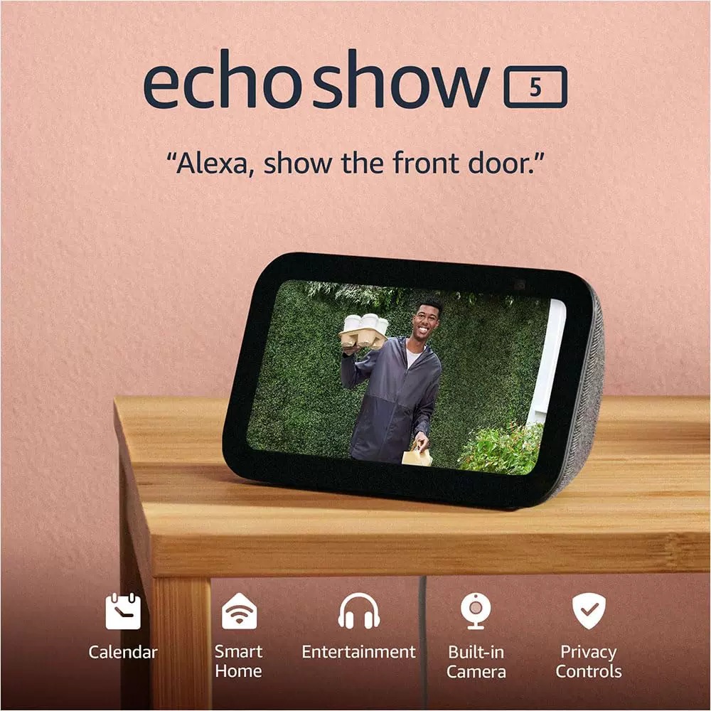 Echo Show 5 Alto-Falante Inteligente Com Tela Alexa Voice Assistant Controle De Casa De Chamada De Vídeo