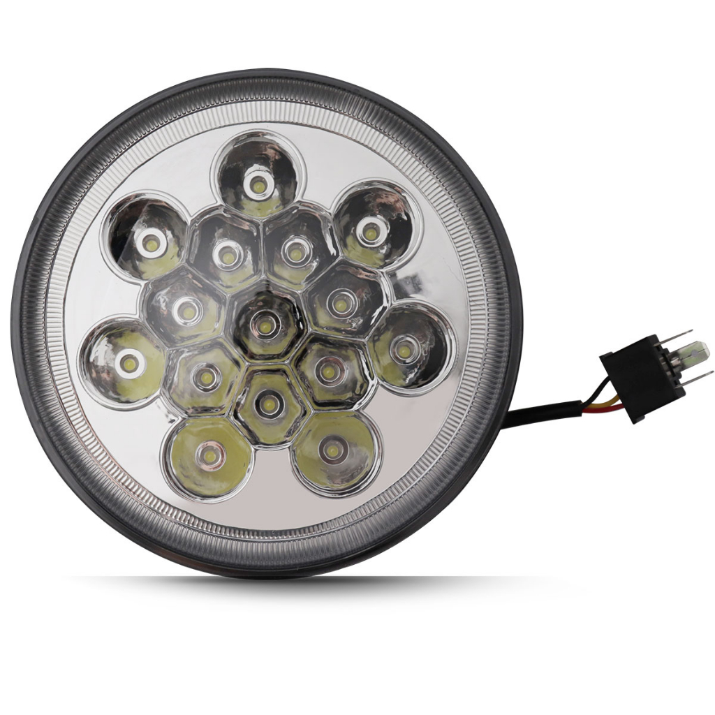 FAROL DE MILHA AUXILIAR 15 LEDS REDONDO 45W