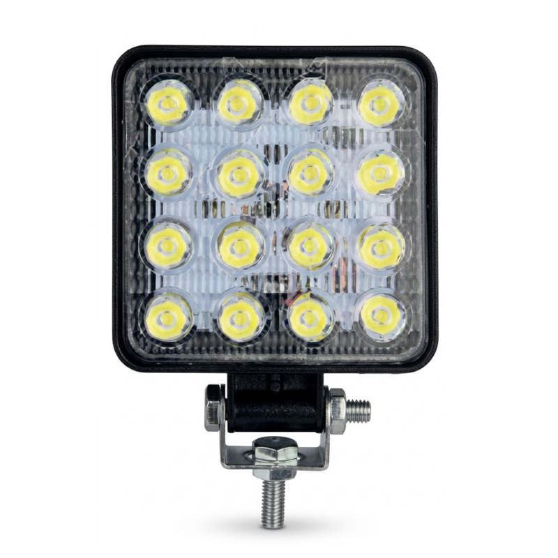 Farol de Milha Retangular Zemix ZX12 16 LED 45W 12/24V - 1UNIDADE