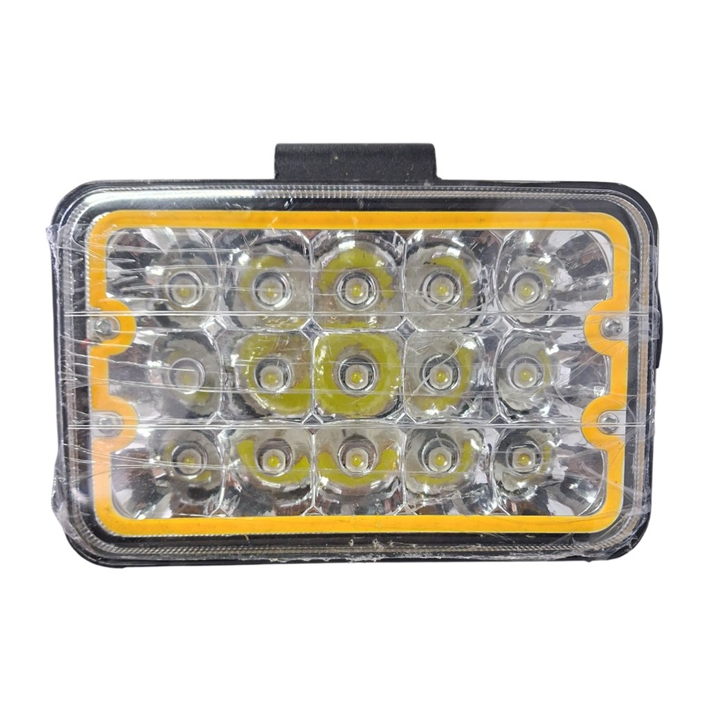 Farol Led Milha Auxiliar Retangular 45w 15 Leds Trator