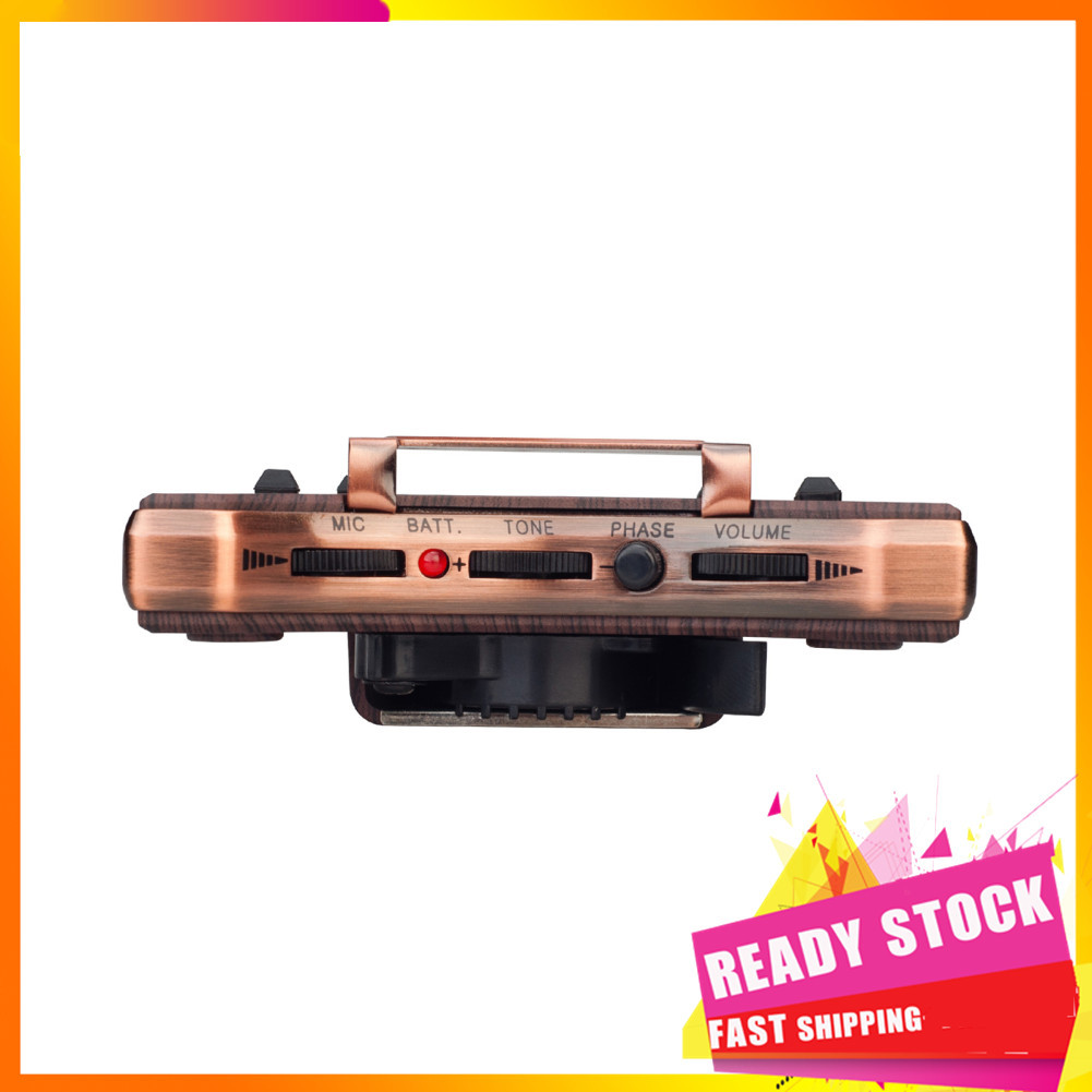 gfgfgfgg Guitarra acústica Sound Hole Pickup Modos duplos Piezo + Mic Suporta ajuste de tom de volume Função de fase