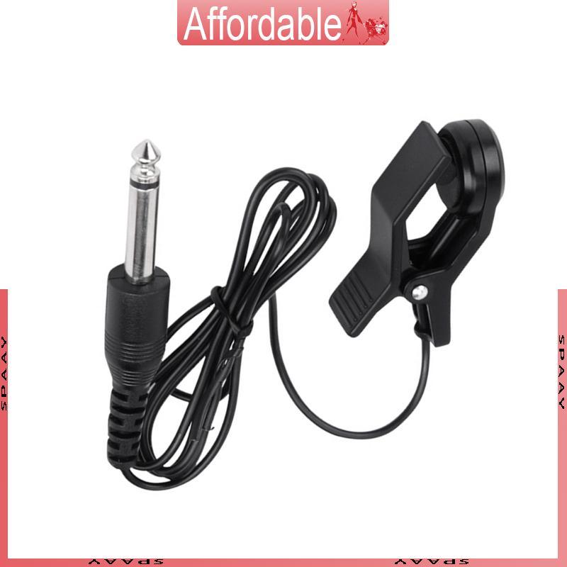 Clip on Microfones Piezo Pickup Guitar Sound Hole 6 Tomadas Som 35 Mm