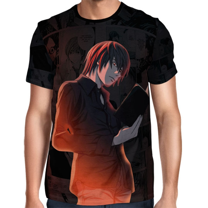 Camisa Full Print Death Note - Light Yagami
