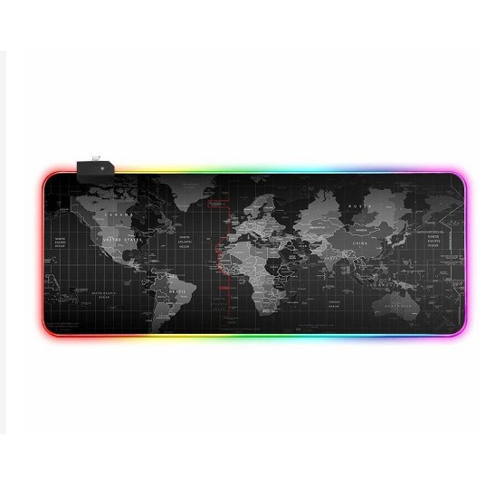 Mouse Pad Gamer RGB colorido escritório modelo mapa mundi mousepad