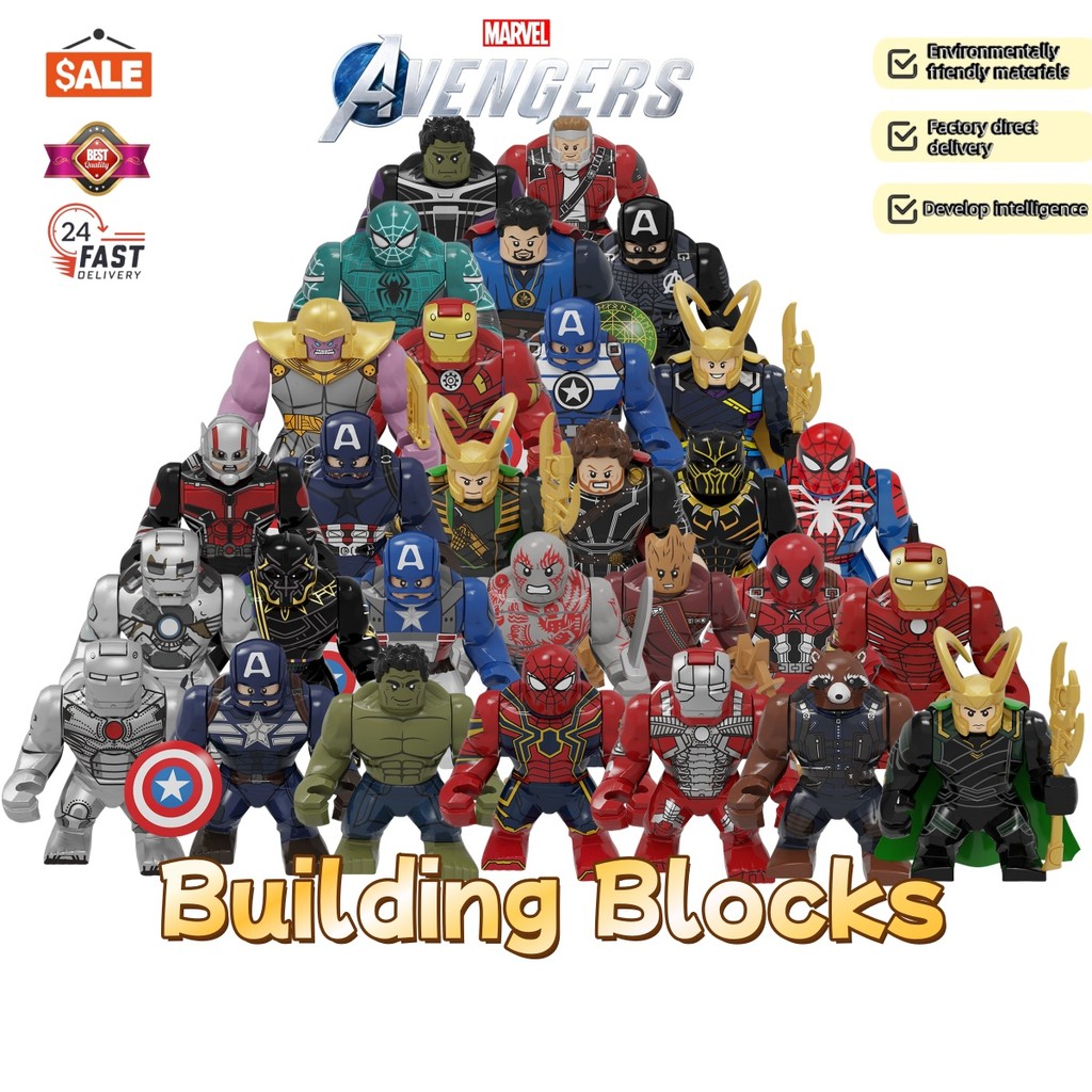 Desenhos animados super-herói PG846-PG893 series blocos de construção modelos adultos brinquedos educativos infantis pre