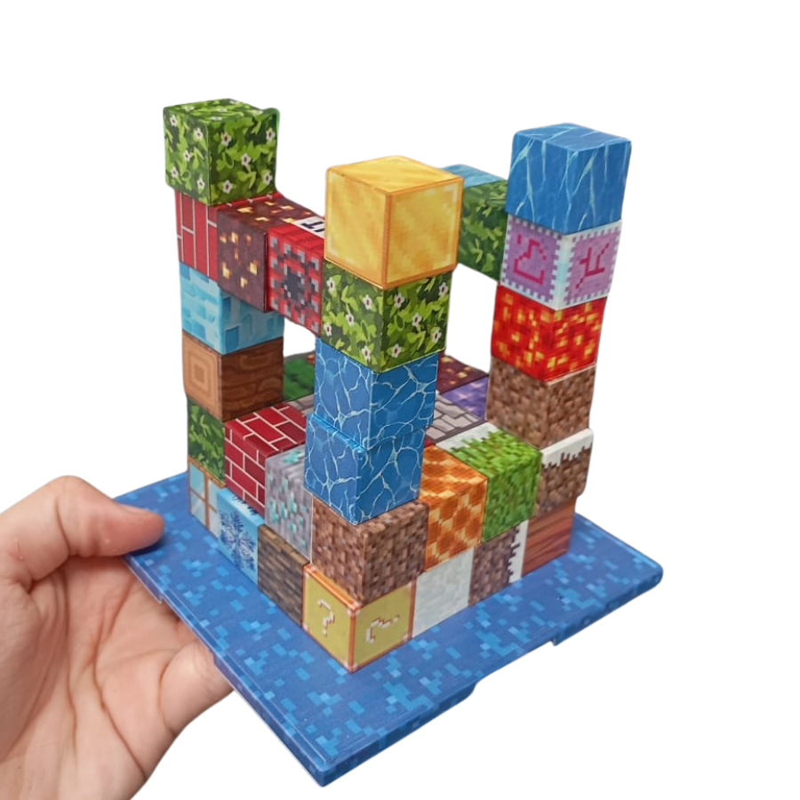 Base 12CM Para Blocos Magnético Kit 02 Placas base De 12CM Magnética
