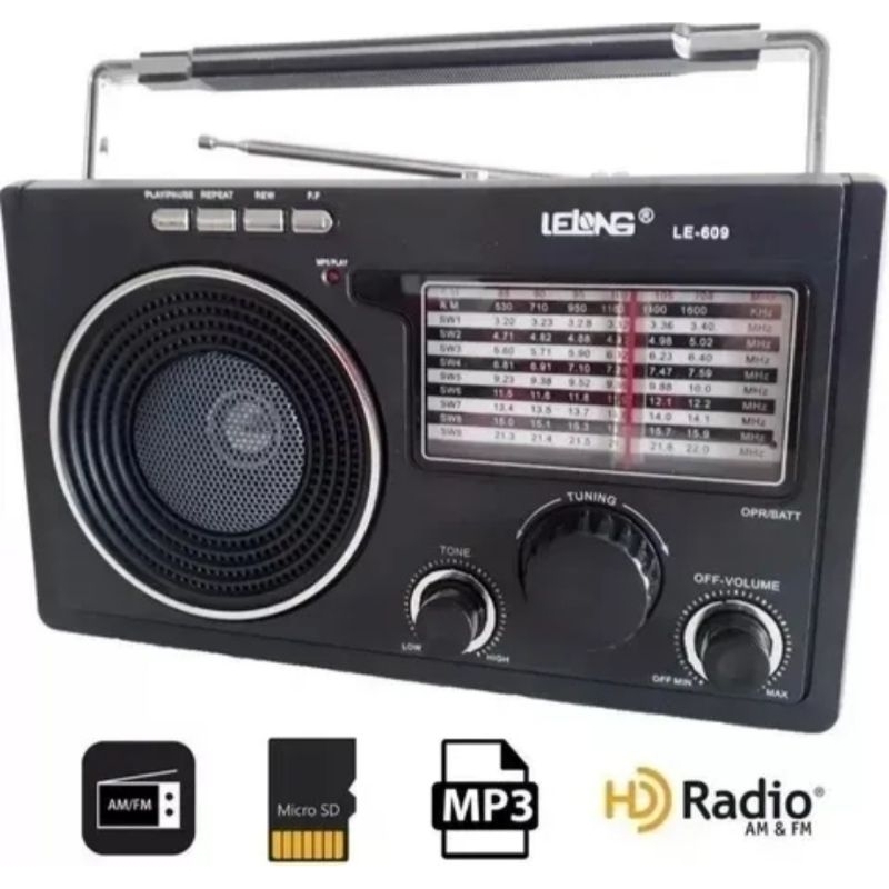 super Radio Antigo Retrô Vintage UsbSd Recarregável Voltagem com am,FM,sw, 11 faixas