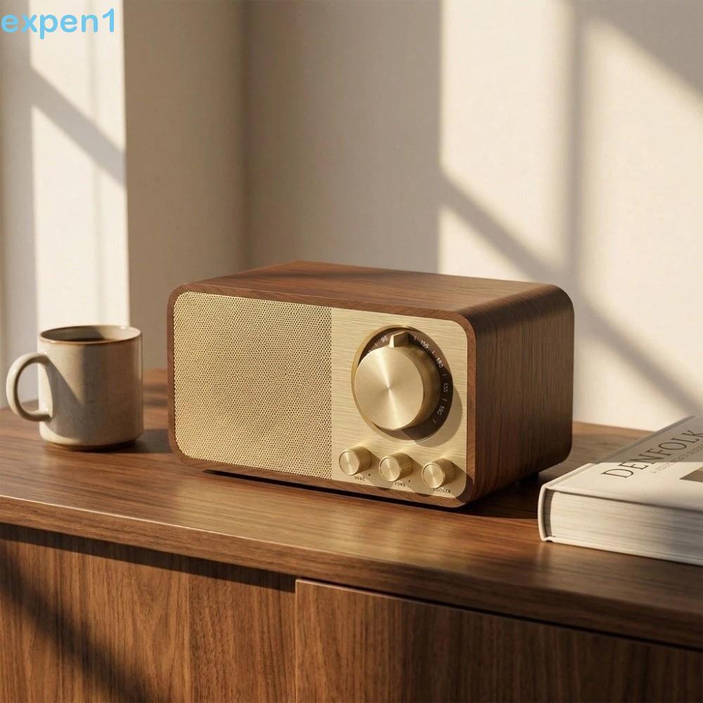 Alto-Falante Bluetooth EXPEN , Rádio FM Retrô Com Vintage 5.0 Super Bass