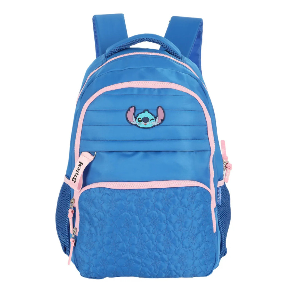 Mochila Escolar Stitch Costas Crinkle Notebook Laptop Luxcel