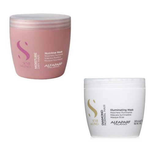 Kit Máscaras Alfaparf Semi Di Lino Moisture E Diamond 500g