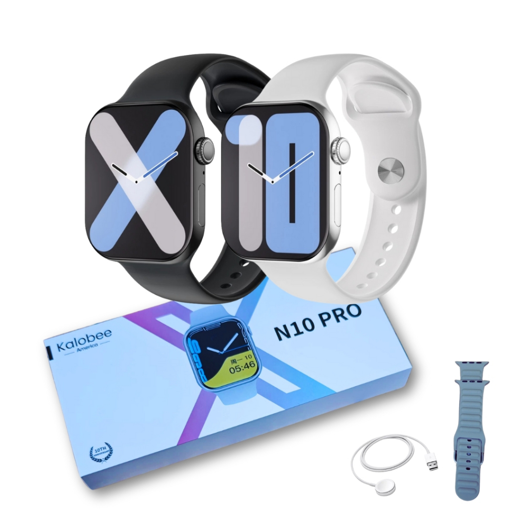 Smartwatch N10 Pro Serie 10 47mm Pulseira Extra Lançamento - Preto
