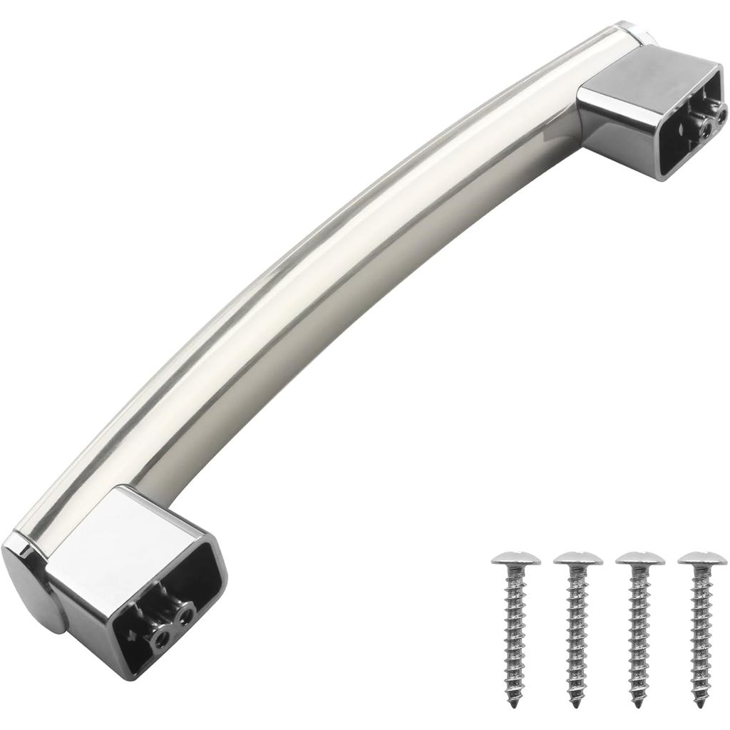 WB15X20402 Microwave Door Handle with Fixing Screws for GE Microwave Handle Replacement, Replaces 3025564, PS8754182, Fi
