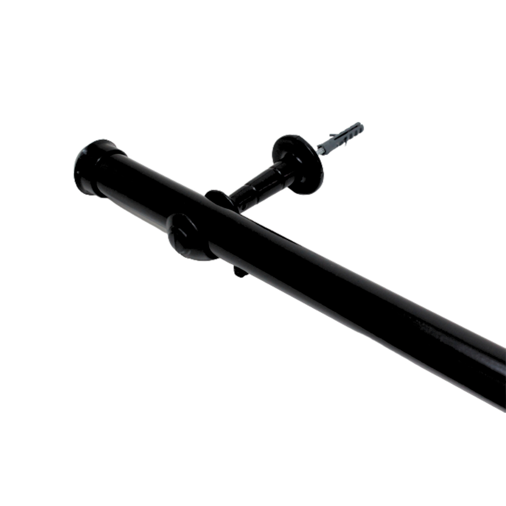 Varão Simples Para Cortinas Preto 2,00mts 28mm Grosso