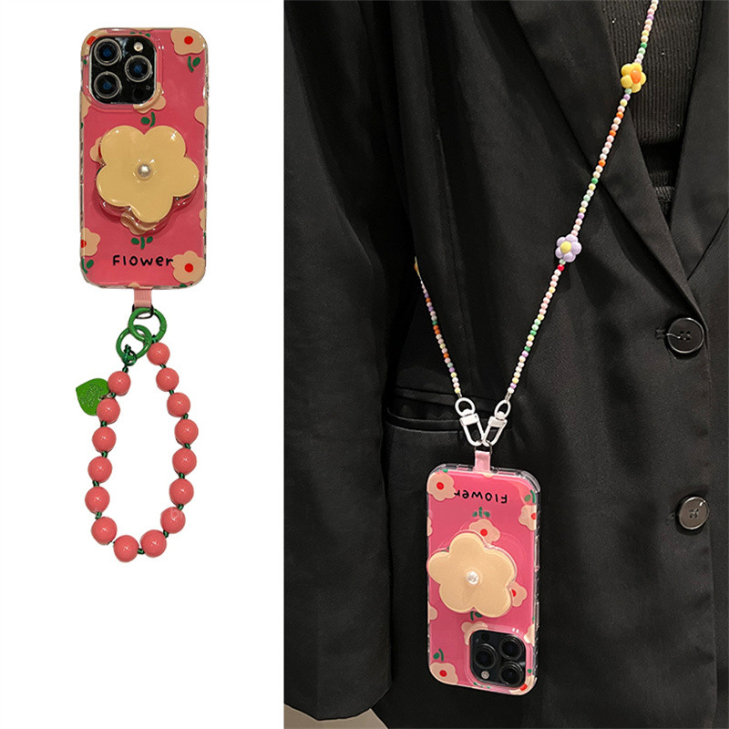 Ins Style Pearl Flower Adequado para huawei nova14 Capa de telefone novo13pro Estéreo 12ultra Suporte 12 Vitality Versão