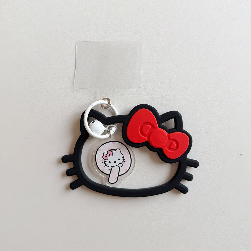 Pulseira Fofa De Telefone KT Cat Apple Cherry Pearl , Anti-Perda Com Clipe