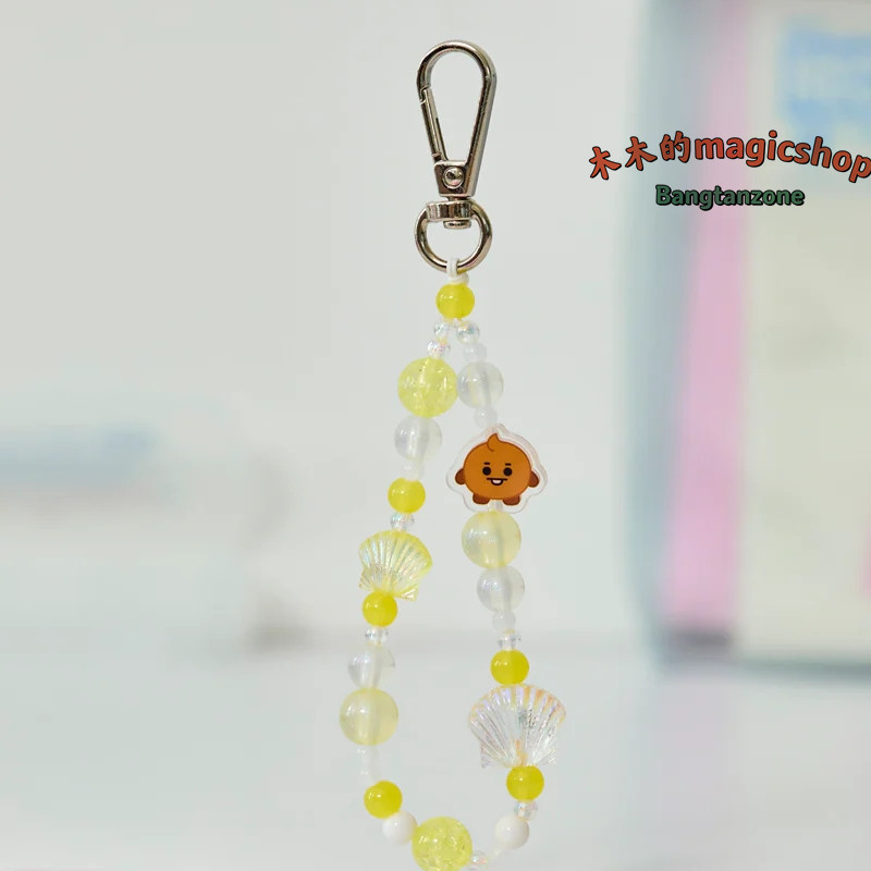 BT21 BTS BABY PEARL Shell Frisado Chaveiro Cordão para celular Orelha Estrela Mercadoria