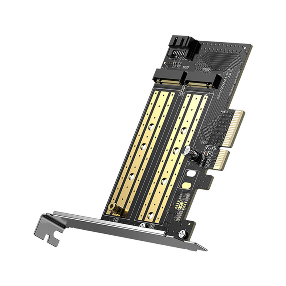 Placa Ugreen M.2 M Key + M.2 B Key p/Pcie 3.0 x 4 Preto