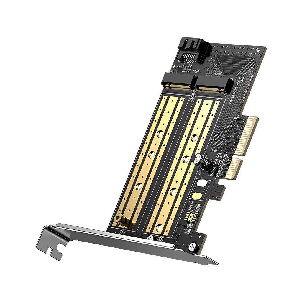 Placa Ugreen M.2 M Key + M.2 B Key p/Pcie 3.0 x 4 Preto