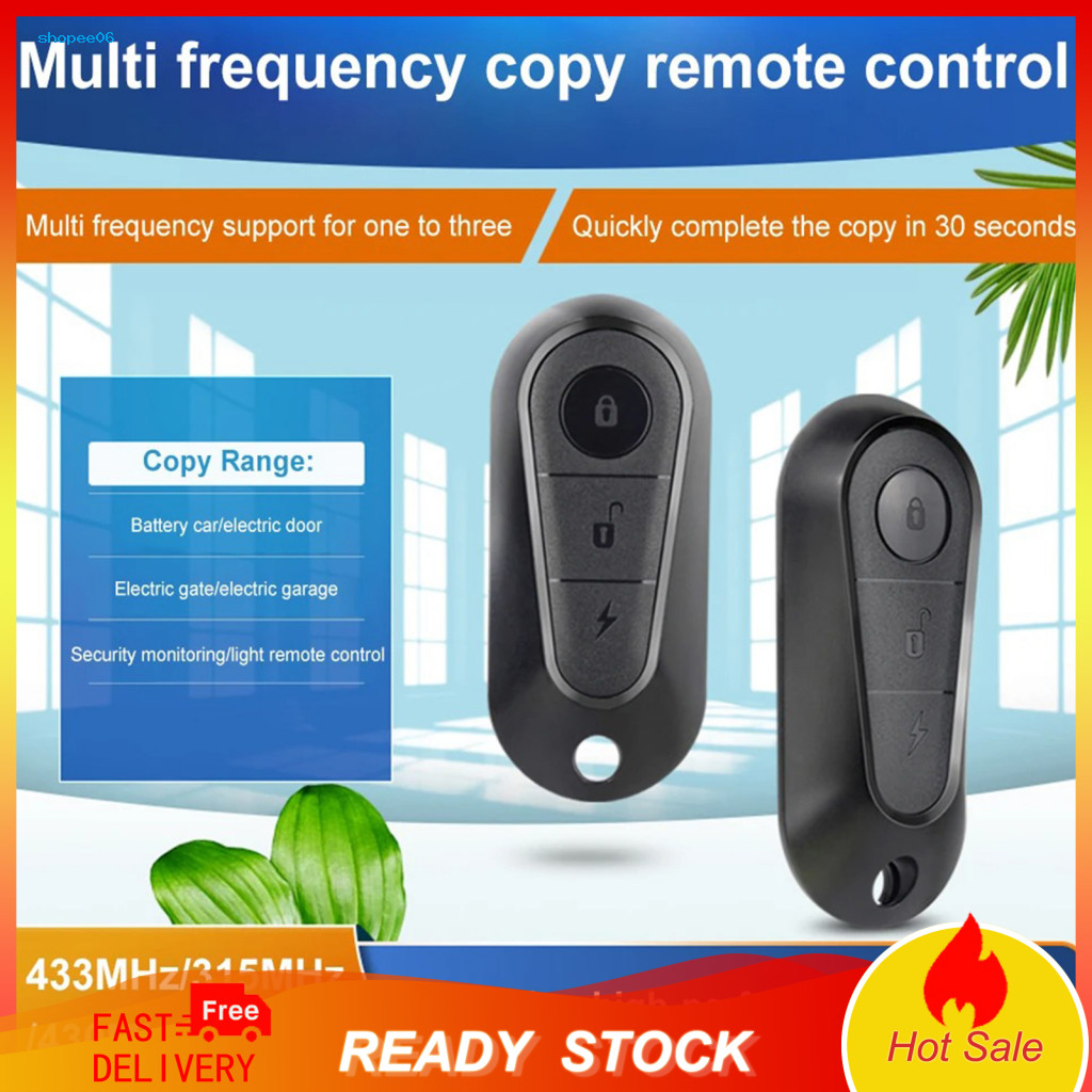 Garage Door Opener Remote Control Personalized Universal 3-button 433mhz Wireless Key for E-bike Scooter for Tailgate