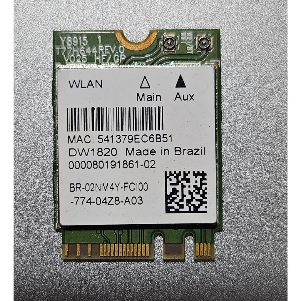 Placa De Rede Dual Band (wi-fi 5) M.2 A-key Original Dell