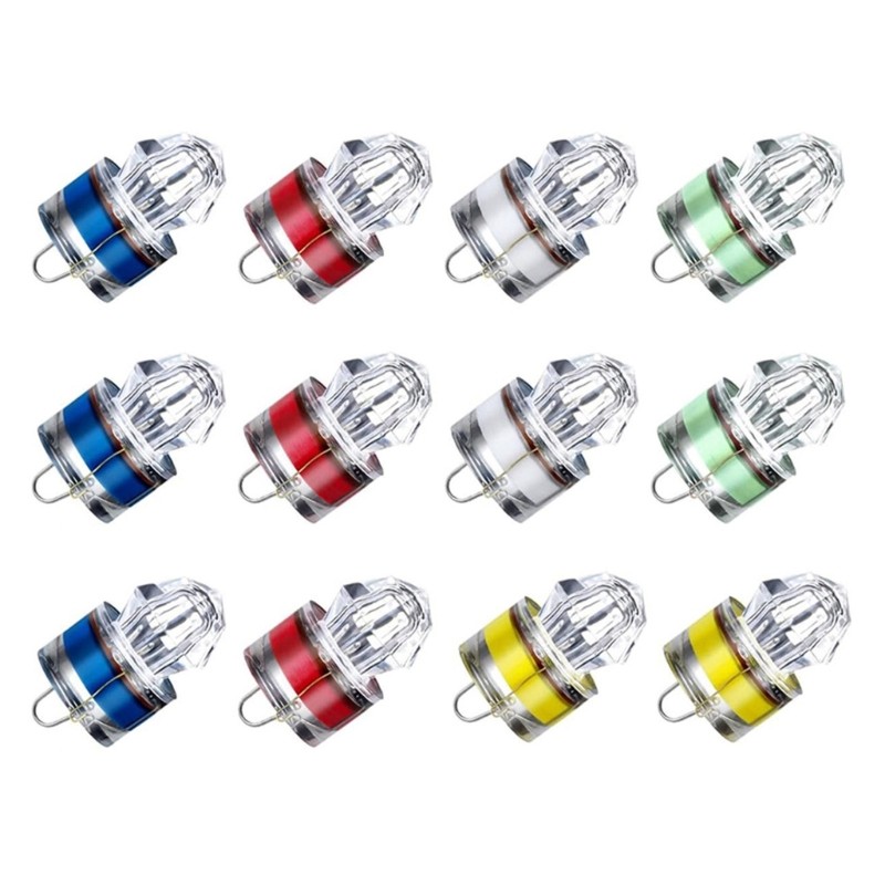 Underwater Lures Light Fish Atrator Set 12 LED Night Fishing
