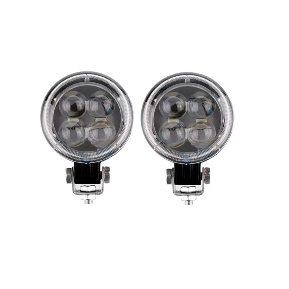 Par milhas auxiliar redondo universal 4 Leds 12w 12/24v