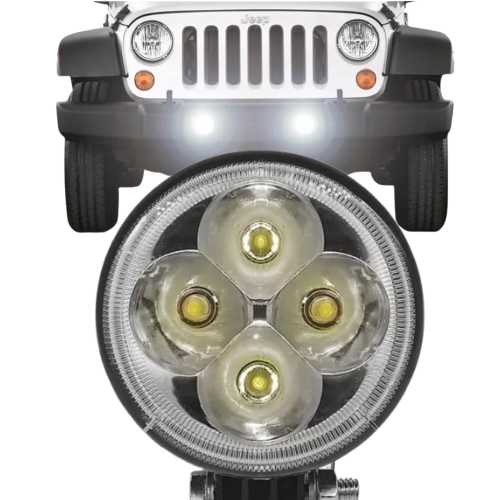 Farol Auxiliar Redondo Ledtron 4 Leds Bivolt 12w LT33250