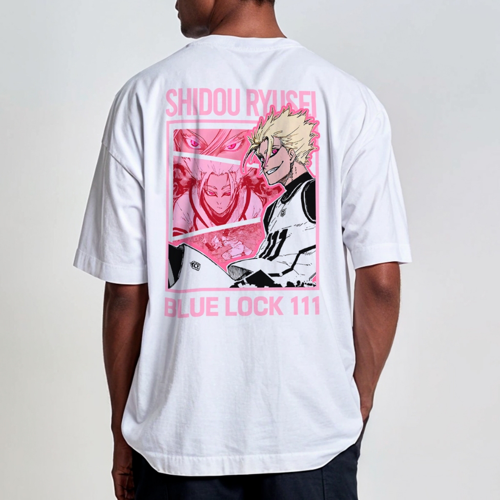 Camiseta Camisa Oversized Streetwear Blue Lock Shidou Ryusei Futebol Anime REF 2576 Home Custom