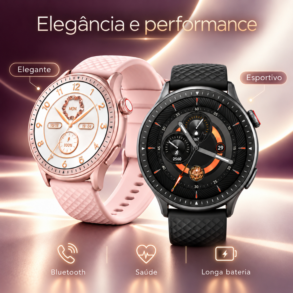 relogio smartchwatch feminino gtr3 relógio digital feminino inteligente esporte Nfc Bateria de Até 5 Dias Android iOS