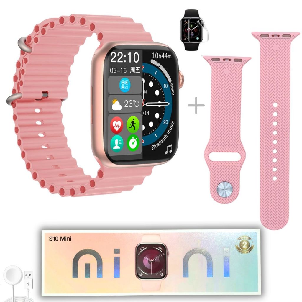 Relógio Smartwatch Mini Pro Feminino Fitness Original 38mm Nfc Lançamento Ios Android Notificação