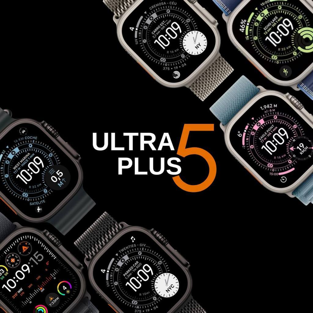 Smartwatch Ultra 5 Pro AMOLED GPS NFC Chamadas Bluetooth Microwear W69 Android iPhone