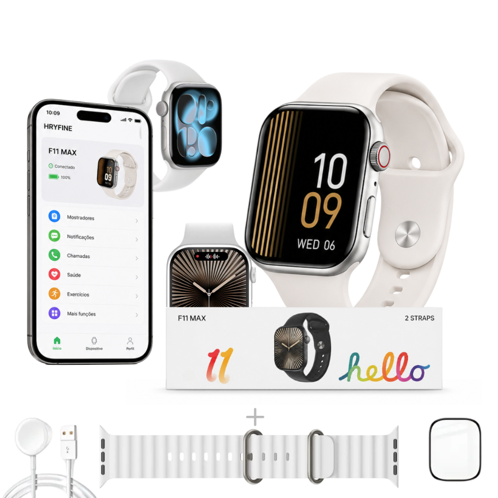 Smartwatch Para Android Samsung Iphone Xiaomi Feminino Masculino Troca Foto NfC Faz Ligação