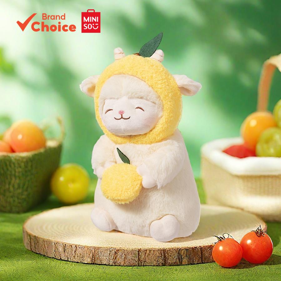 Miniso  yang miemie lemon cute elf série - boneca de pelúcia de cordeiro ultra macio em pé com textura sedosa e suave